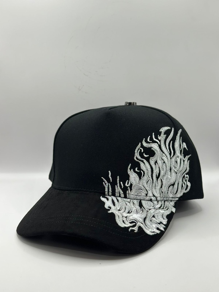 FRANCO CABASSI NEGRA BORDADO BLANCO