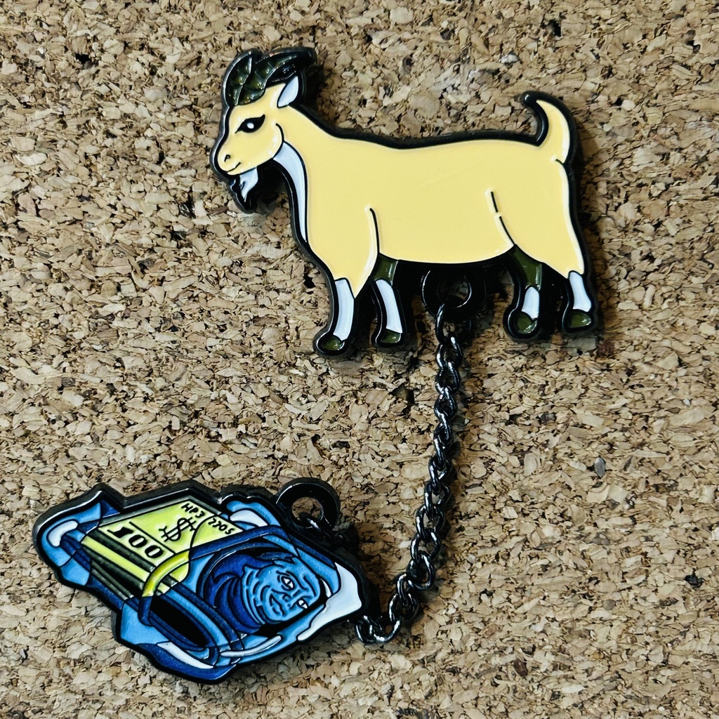 PIN ICE MONEY GOAT