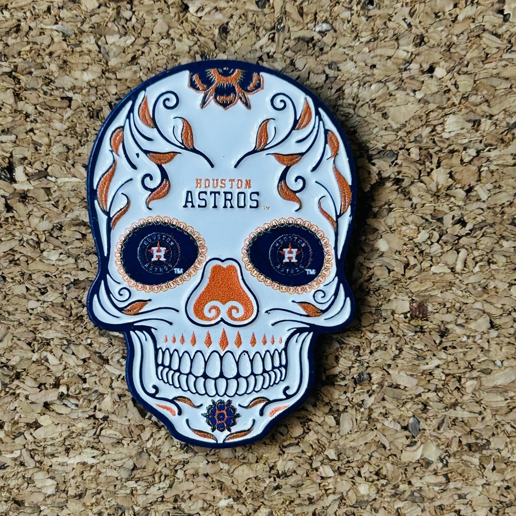PIN CALAVERA HOUSTON ASTROS SKULL