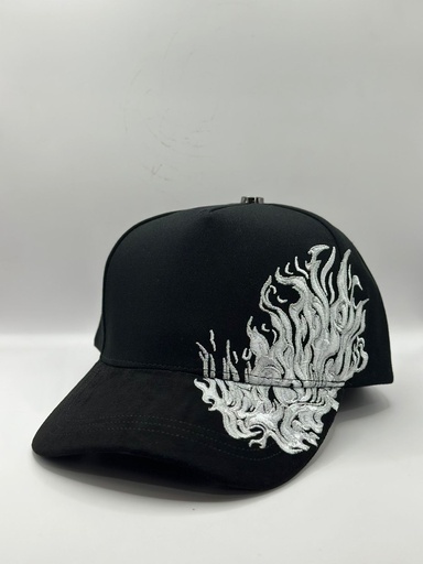 FRANCO CABASSI NEGRA BORDADO BLANCO