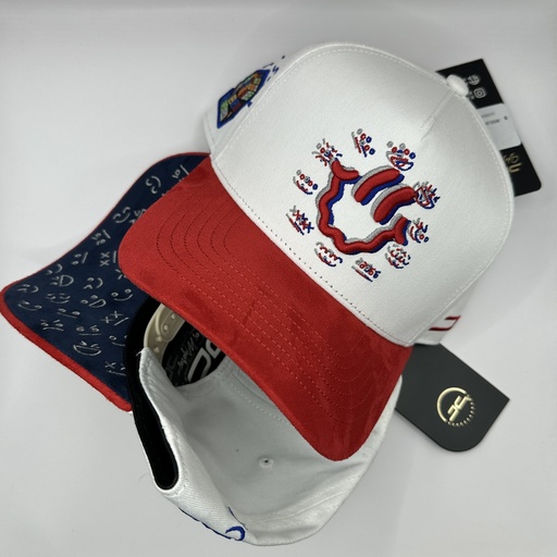 JC HATS HAPPY FACE RED BEIGE
