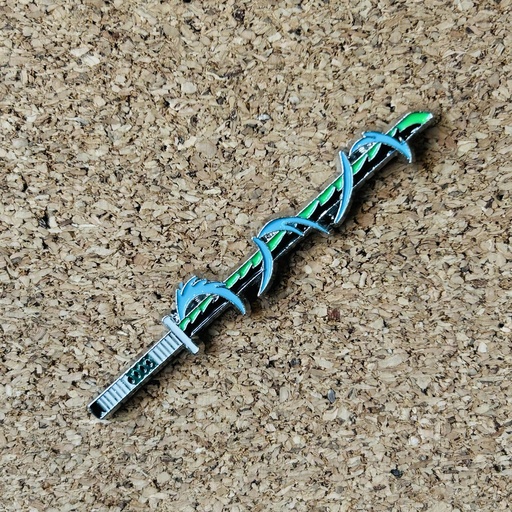 PIN DE KATANA VERDE/AZUL