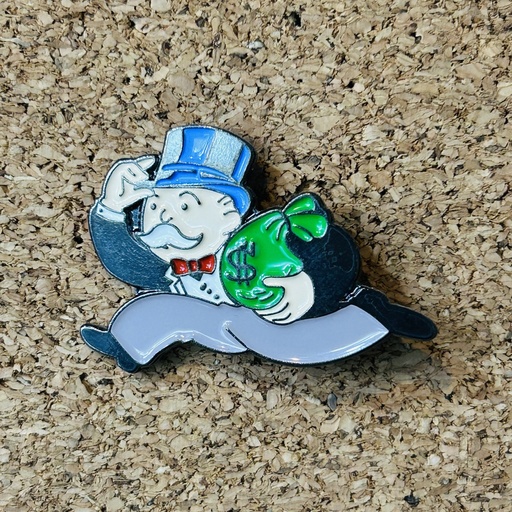 PIN MONOPOLY MAN MONEY BAG